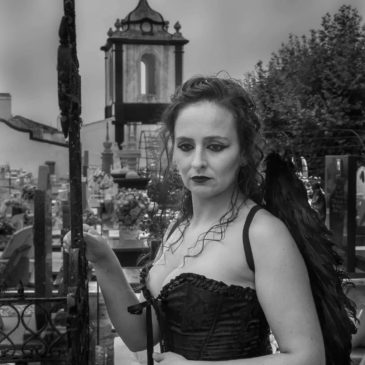 Dark style in cemetery