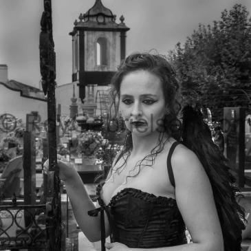 Dark style in cemetery