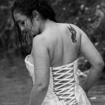 Bride into the water