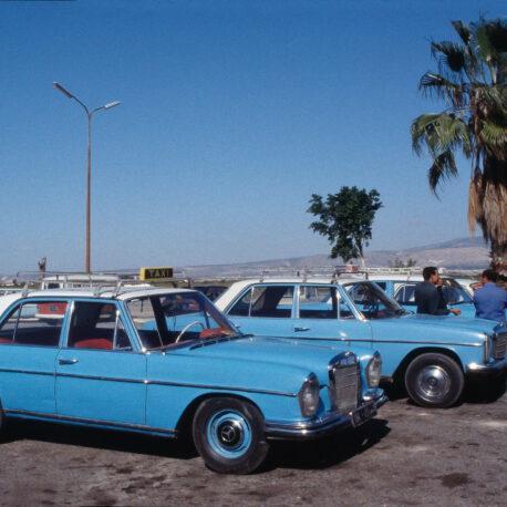Marokko Morocco 1984 1986 - Taxier på flyplassen.