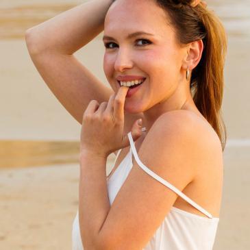 Joyful at the beach